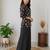 Women black & beige floral printed cotton kurti with black wide-leg palazzo set