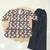 Women coffee brown & peach floral printed cotton kurti with black wide-leg palazzo set