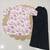 Women white & mauve lotus floral printed cotton kurti with black palazzo set