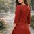 Womens new latest  cotton orange floral embroidered short kurti