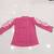 Women trendy  pink cotton button-down top with white contrast embroidered sleeves
