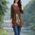Womens new latest  cotton brown  floral embroidered short kurti