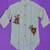 Womens new trendy premium cotton-linen off-white fusion shirt kurti with floral embroidery