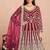 Maroon embroidery & sequins free size stitched kurta set for women