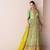 Pista green embroidery & sequins free size stitched kurta set for women