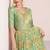 Pista green embroidery & sequins free size stitched kurta set for women