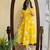 yellow rayon floral printed casual midi dress