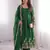  green embroidered anarkali suit set with dupatta