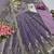 Womens new latest trendy elegant lavendar  embroidered anarkali suit set with scalloped dupatta
