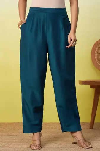 Blue women kurta pant dupatta set