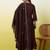 Brown women kurta pant dupatta set