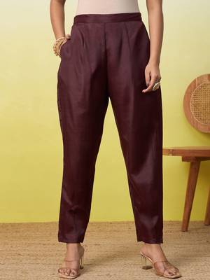 Brown women kurta pant dupatta set 4