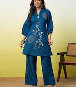 Blue women kurta pant set