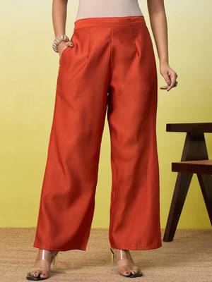 Orange women kurta pant set 4