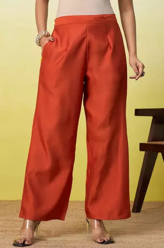Orange women kurta pant set