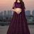Wine Net Embroidered Lehenga With Choli And Net Dupatta