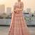 Peach Net Embroidered Lehenga With Choli And Net Dupatta