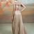 champagne gold embroidered raw silk lehenga cape set
