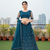 Teal Net Embroidered Lehenga With Choli And Net Dupatta