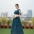 Teal Net Embroidered Lehenga With Choli And Net Dupatta