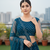 Teal Net Embroidered Lehenga With Choli And Net Dupatta