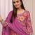 Pink color embroideried chinon semi stitched palazzo suit