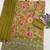 Pista green color embroideried chinon semi stitched palazzo suit