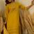 Floral embroidered silk blend round neck kurta trouser & dupatta set