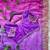 Purple Color embroidery thread work Satin Saree
