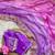 Purple Color embroidery thread work Satin Saree