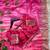 Rani Pink Color embroidery thread work Satin Saree
