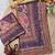 purple printed sequins with real mirror and diamond silk blend saree