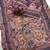 purple printed sequins with real mirror and diamond silk blend saree