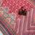 pink printed sequins with real mirror and diamond silk blend saree