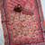 pink printed sequins with real mirror and diamond silk blend saree