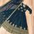 Teal Blue zari thread & sequins embroidered Anarkali with dupatta