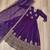 Purple zari thread & sequins embroidered Anarkali with dupatta