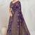 Royal Purple Satin silk blend Saree with Copper Zari Meena Weaving Work 