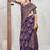 Royal Purple Satin silk blend Saree with Copper Zari Meena Weaving Work 