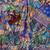 royal blue printed with real mirror-gold zari and diamond silk blend saree