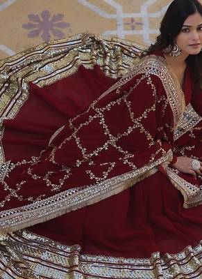 Anarkali with embroidery zari sequins-work 4