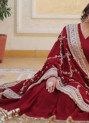 Anarkali with embroidery zari sequins-work 5