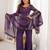 Shiny Purple Zari Work Silk Festival Wear Palazzo Suit With Dupatta