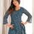 Bewitching Teal Blue Embroidered Silk Wedding Wear Palazzo Suit