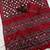 red ajarakh print with real mirror satin saree