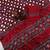 red ajarakh print with real mirror satin saree