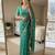Emerald Green Color embroidery sequence Work Silk Blend Saree
