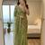 Light Green Color embroidery sequence Work Silk Blend Saree