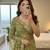 Light Green Color embroidery sequence Work Silk Blend Saree