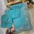 sky blue sequin and multi thread embroidery silk blend saree